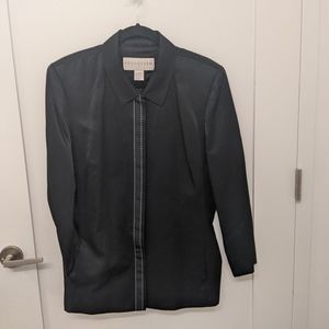 Satin shirt jacket